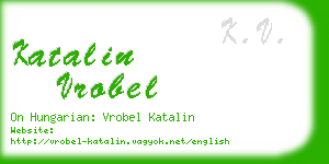 katalin vrobel business card